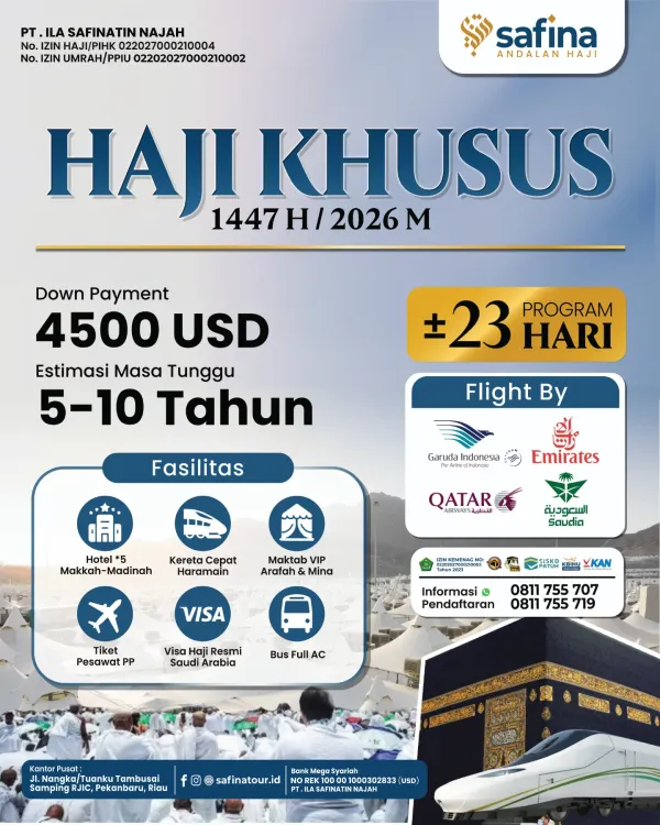 Haji Khusus Fasilitas Eksklusif